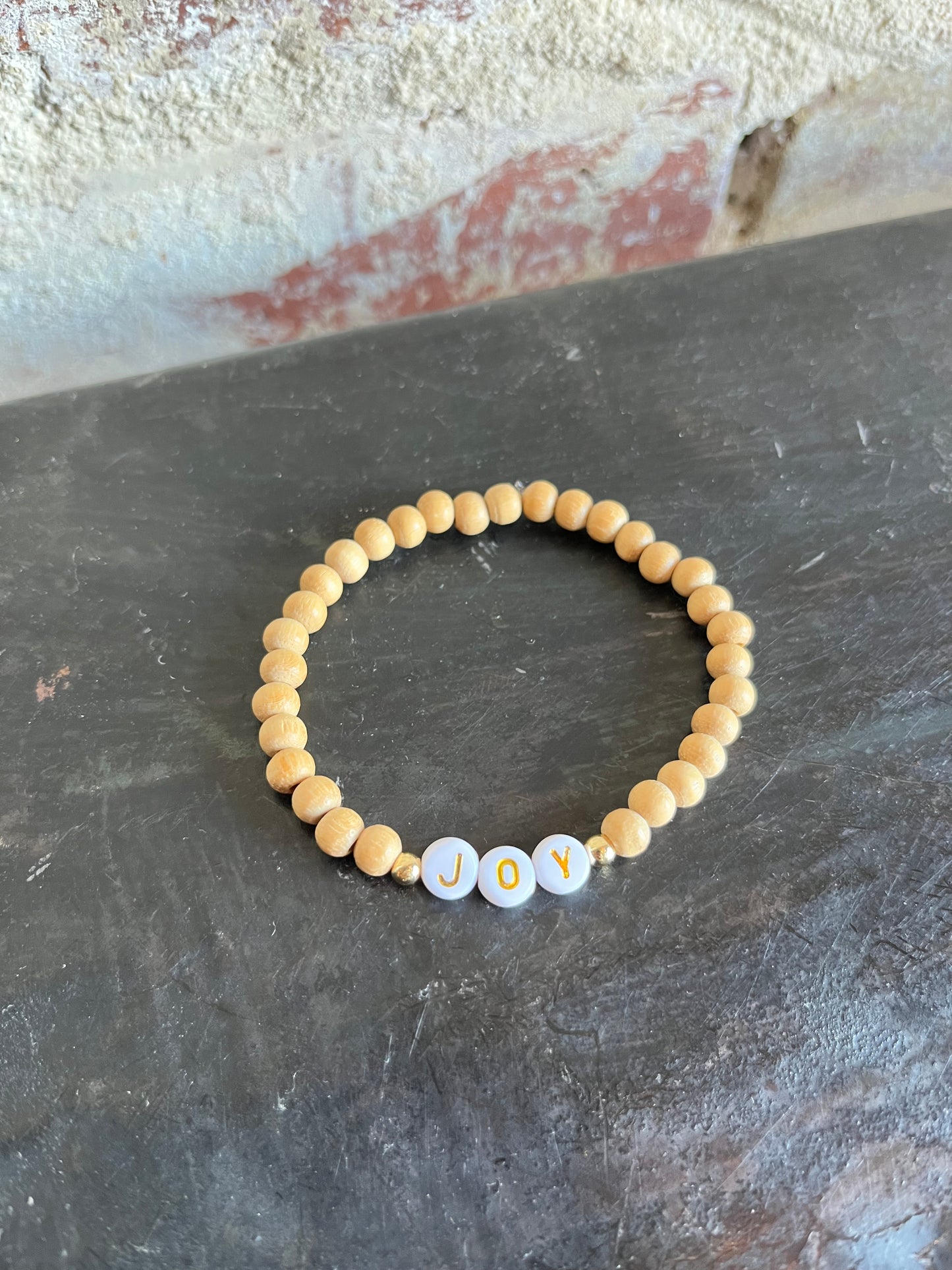 The JOY Bracelet- Wooden Beads
