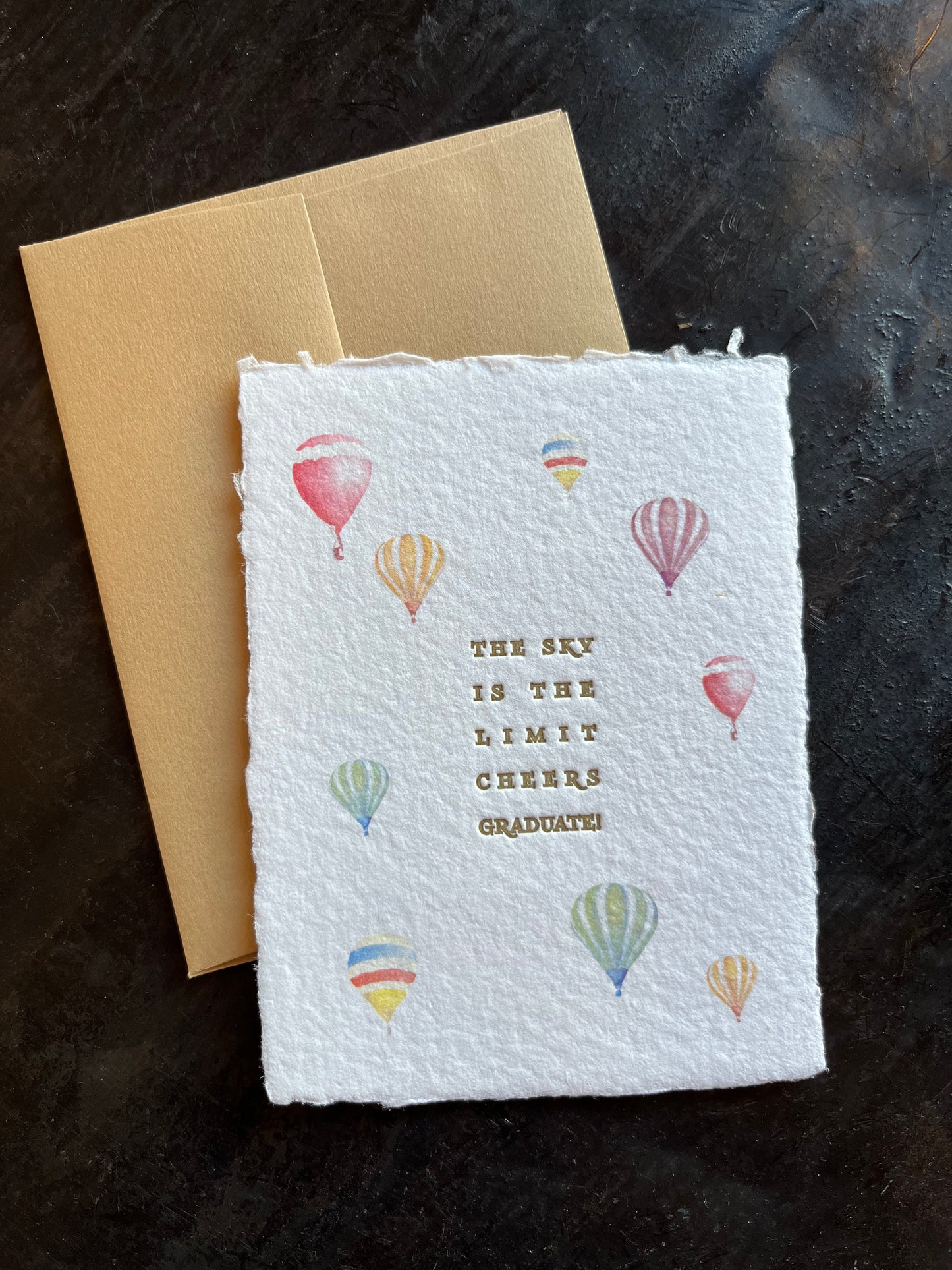 Sky is the Limit. Cheers Graduate Graduation Card