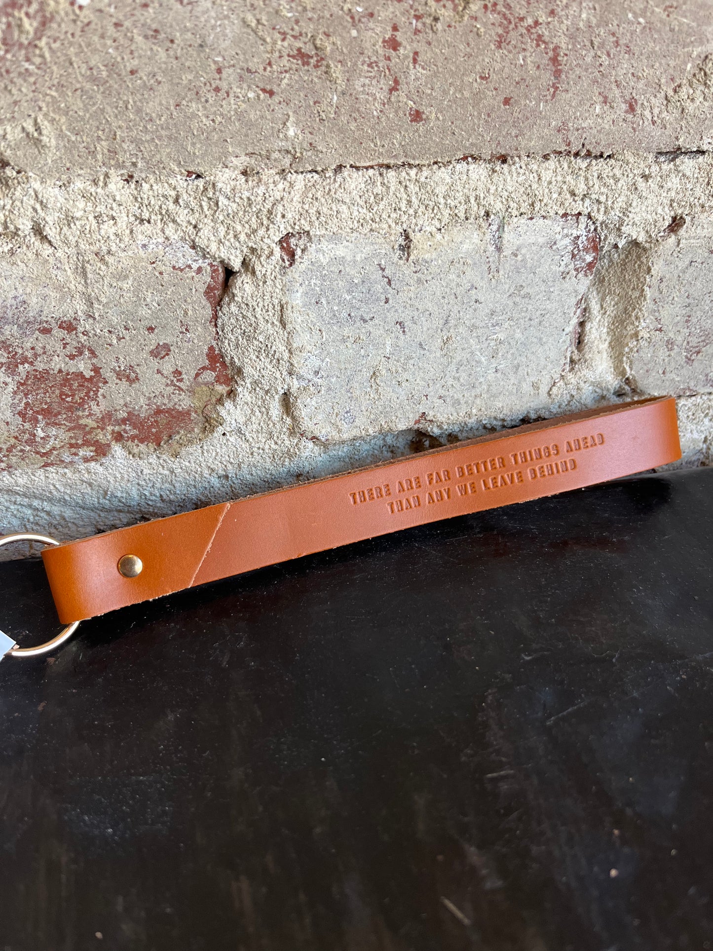 Better Things Ahead Leather Wristlet