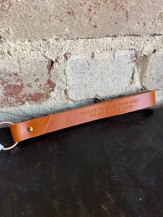 Better Things Ahead Leather Wristlet