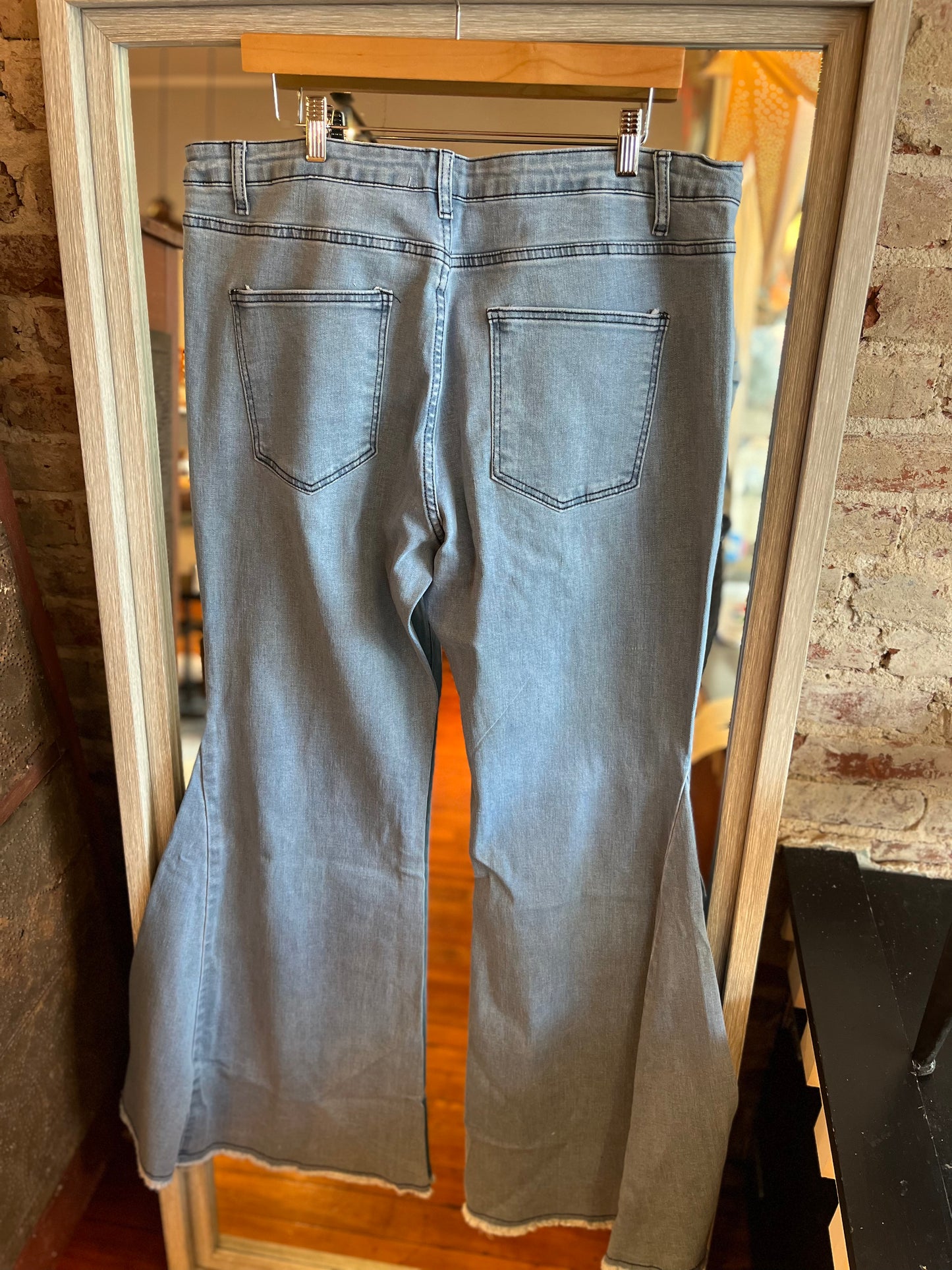 Plus Size- Light Denim Bell Bottom Jeans