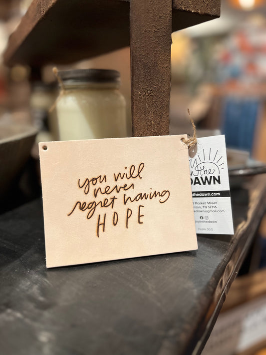 Hope Mini Leather Banner