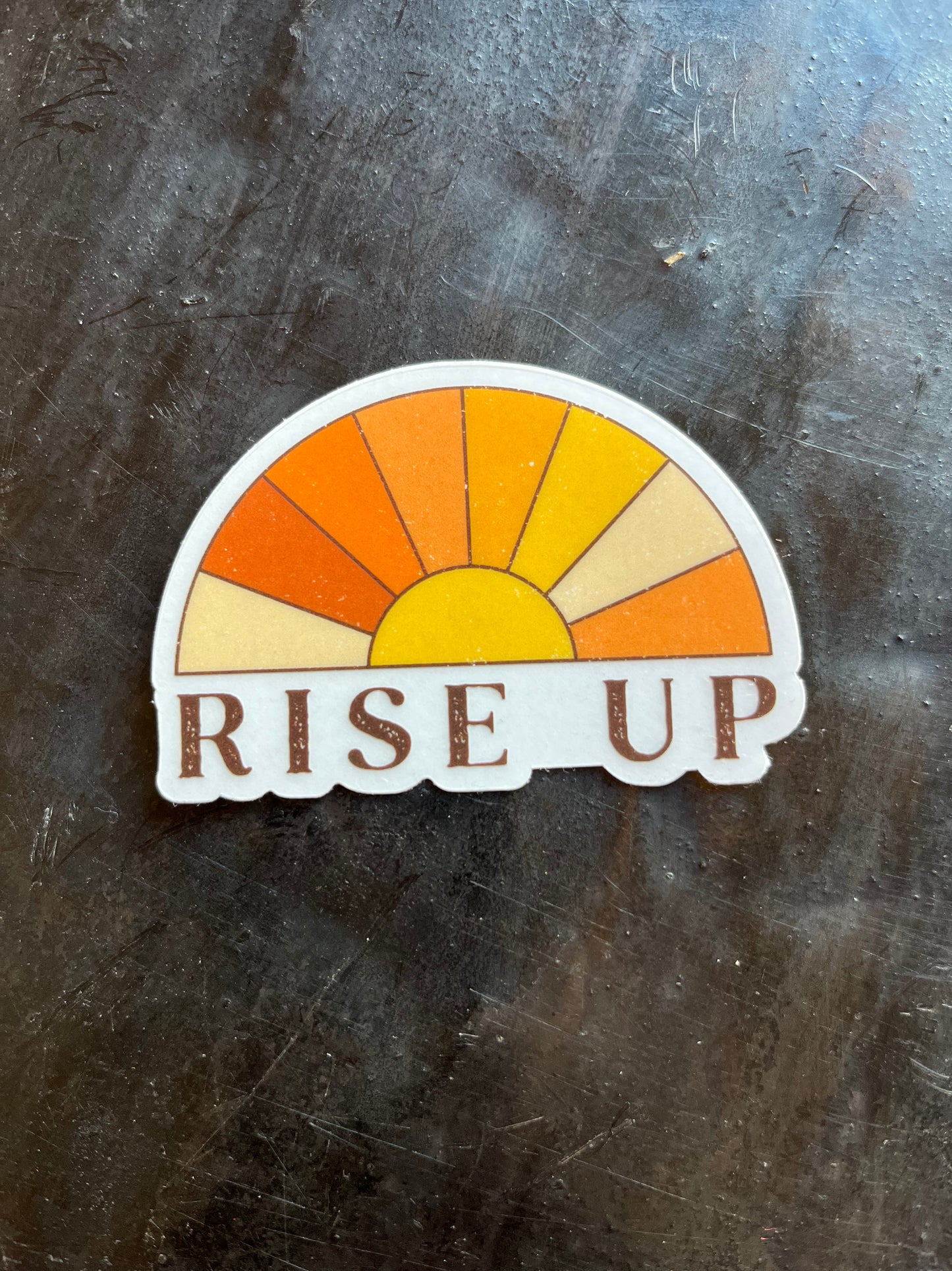 Rise Up Sun Clear Sticker