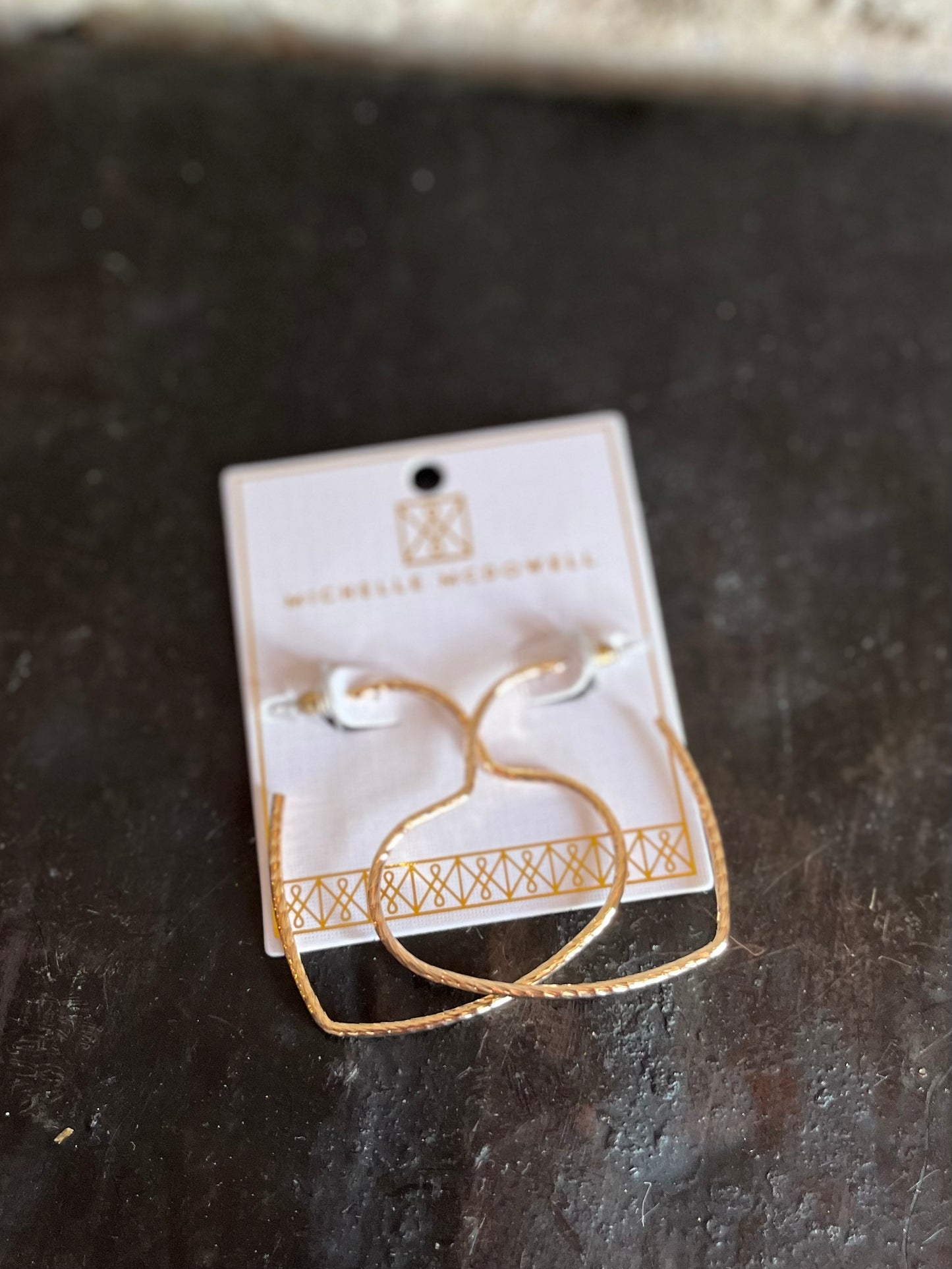 Gold Mae Heart Earrings