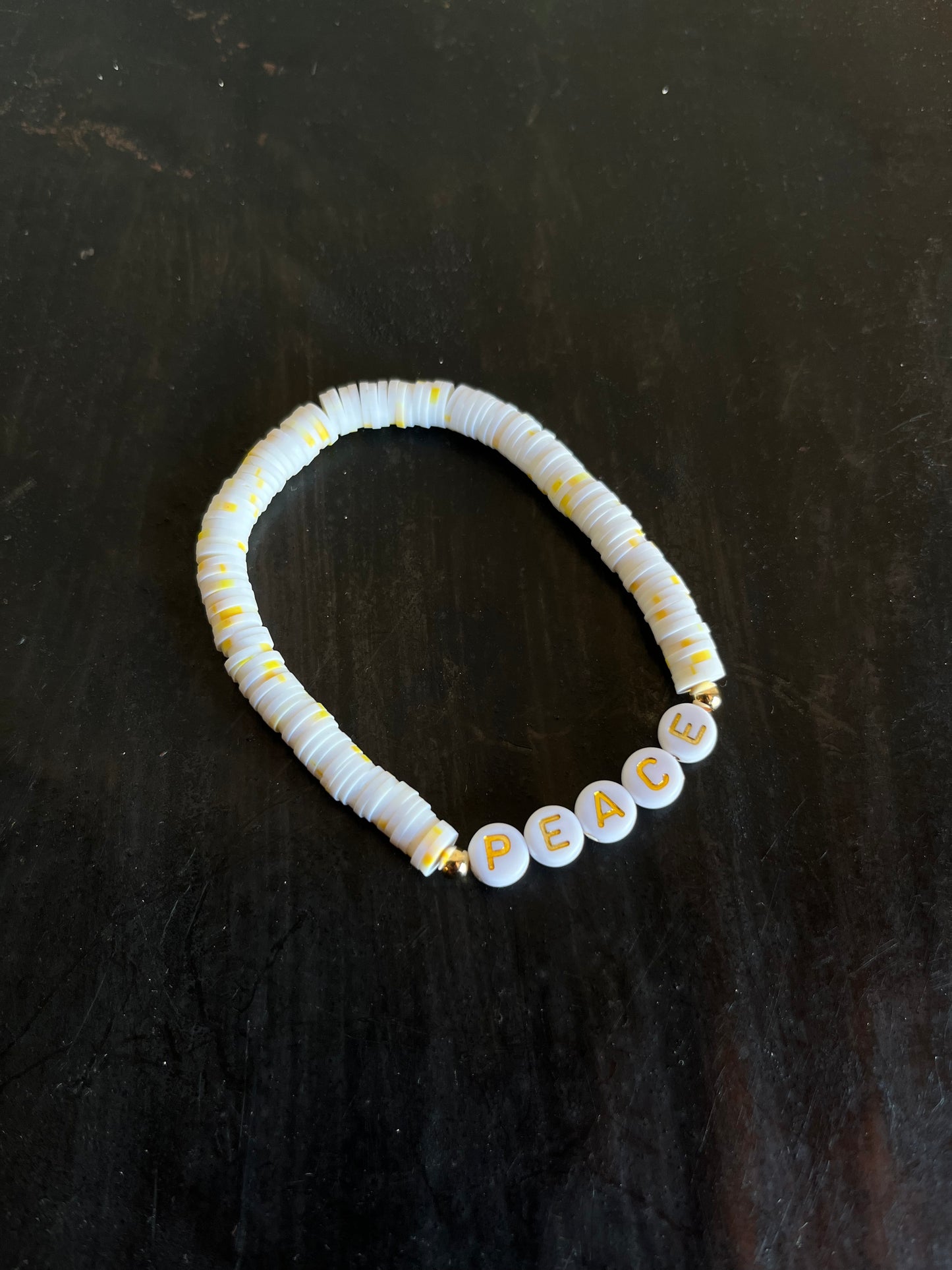 The PEACE Bracelet- Heishi Beads