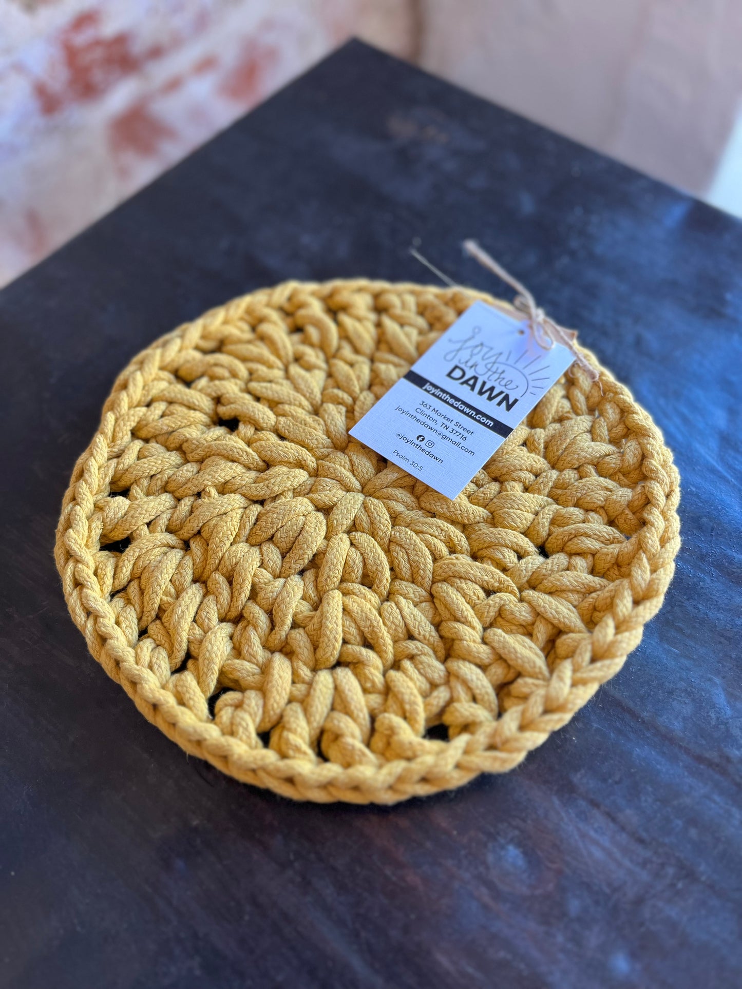 Mustard Knotted Cotton Trivet