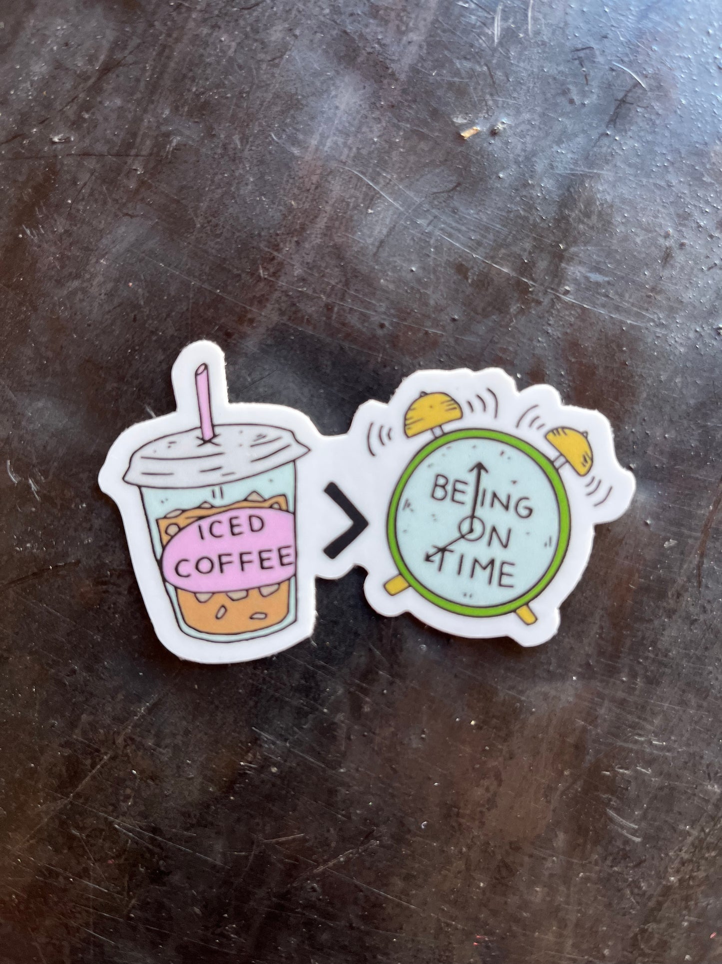 Iced Coffee > Being On Time Sticker